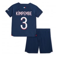 Dječji Nogometni Dres Paris Saint-Germain Presnel Kimpembe #3 Domaci 2023-24 Kratak Rukav (+ Kratke hlače)